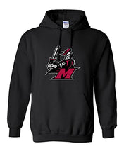 Load image into Gallery viewer, Manhattanville College Full Color Mascot Hooded Sweatshirt - Black
