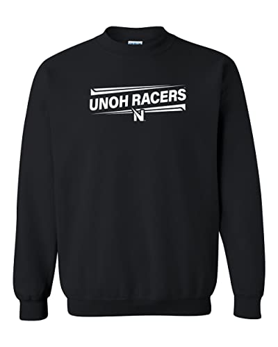 Northwestern Ohio UNOH Racers Slanted One Color Crewneck Sweatshirt - Black