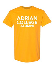 Load image into Gallery viewer, Adrian College Alumni Stacked 1 Color White Text T-Shirt - Gold
