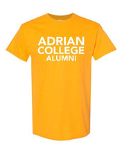 Load image into Gallery viewer, Adrian College Alumni Stacked 1 Color White Text T-Shirt - Gold