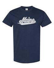 Load image into Gallery viewer, University of Maine Vintage Script T-Shirt - Navy