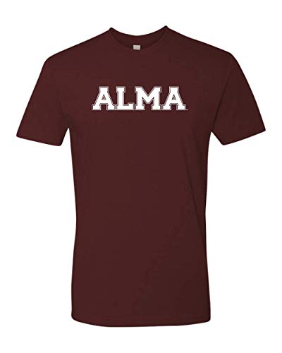 Alma Text Only Exclusive Soft Shirt - Maroon
