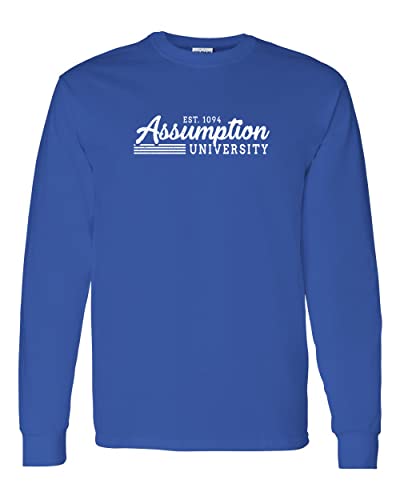 Vintage Assumption University Long Sleeve Shirt - Royal