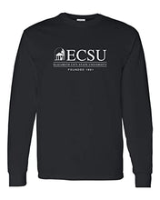 Load image into Gallery viewer, Elizabeth City State University Long Sleeve T-Shirt - Black