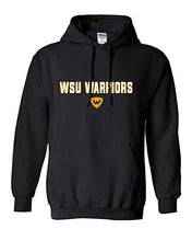 Load image into Gallery viewer, WSU Warriors Two Color Hooded Sweatshirt - Black
