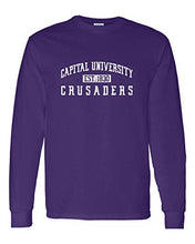 Load image into Gallery viewer, Capital University Vintage Long Sleeve T-Shirt - Purple