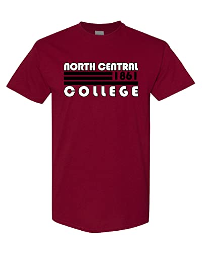 Retro North Central College T-Shirt - Cardinal Red