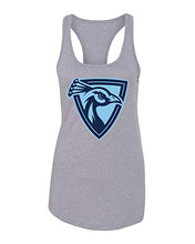 Load image into Gallery viewer, Upper Iowa Peacocks Ladies Tank Top - Heather Grey