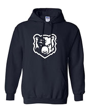 Load image into Gallery viewer, Bob Jones University Mascot Head Hooded Sweatshirt - Navy