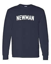 Load image into Gallery viewer, Newman University Block Long Sleeve T-Shirt - Navy