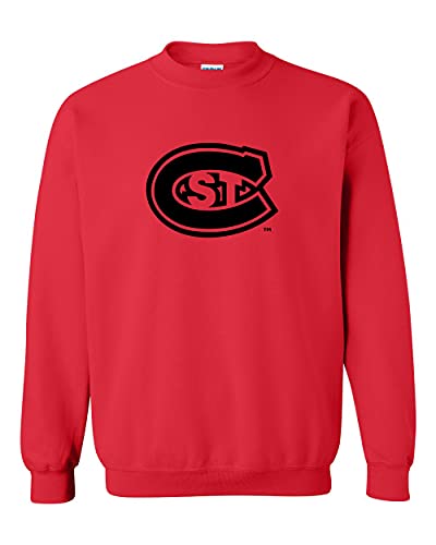 St Cloud State Black C Crewneck Sweatshirt - Red