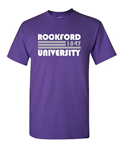 Retro Rockford University T-Shirt - Purple