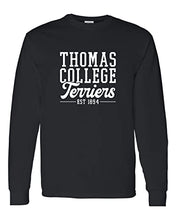 Load image into Gallery viewer, Thomas College Est 1894 Long Sleeve Shirt - Black