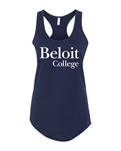 Load image into Gallery viewer, Beloit College 1 Color Ladies Tank Top - Midnight Navy