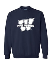 Load image into Gallery viewer, Washburn University W Crewneck Sweatshirt - Navy