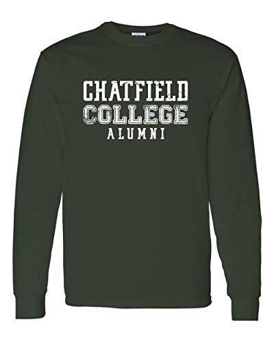 Chatfield College Vintage Alumni Long Sleeve T-Shirt - Forest Green