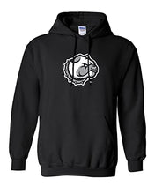Load image into Gallery viewer, Drake University Bulldog Head Hooded Sweatshirt - Black