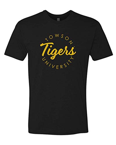 Towson University Circular 1 Color Exclusive Soft Shirt - Black