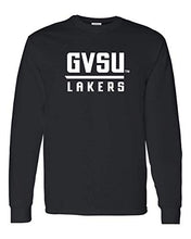 Load image into Gallery viewer, GVSU Lakers Stacked One Color Long Sleeve - Black