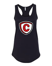 Load image into Gallery viewer, Carthage College Full Shield Ladies Tank Top - Black