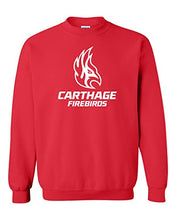 Load image into Gallery viewer, Carthage College Firebirds Stacked Crewneck Sweatshirt - Red