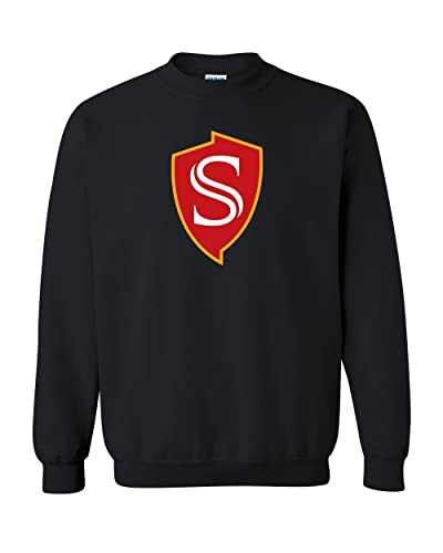 Stanislaus State Shield Crewneck Sweatshirt - Black