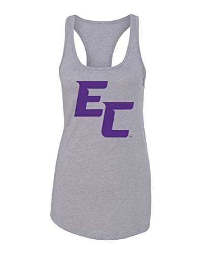 Elmira College EC Ladies Tank Top - Heather Grey