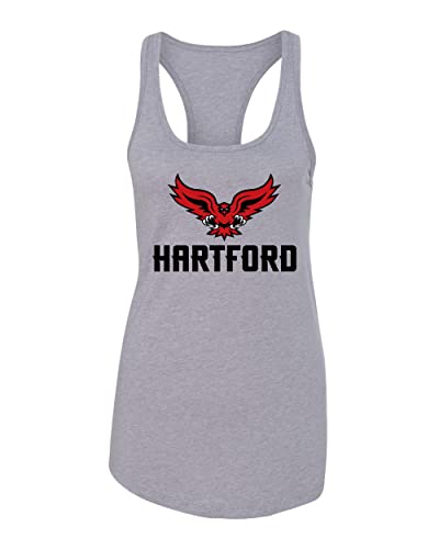 University of Hartford Full Logo Ladies Tank Top - Heather Grey