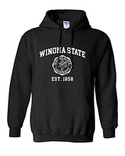 Load image into Gallery viewer, Winona State Vintage Est 1858 Hooded Sweatshirt - Black