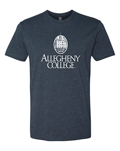 Allegheny College Stacked Soft Exclusive T-Shirt - Midnight Navy