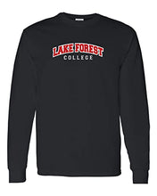 Load image into Gallery viewer, Lake Forest College Long Sleeve T-Shirt - Black