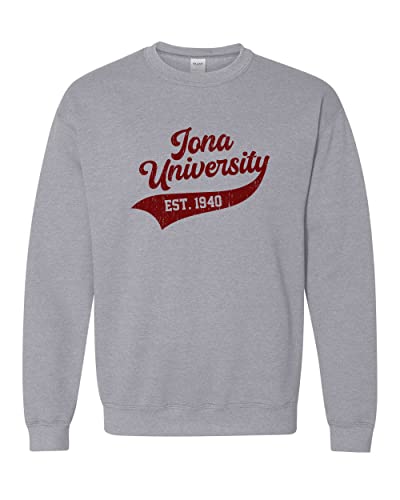 Iona University Alumni Crewneck Sweatshirt - Sport Grey