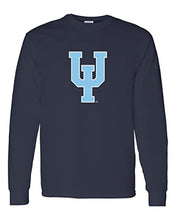 Load image into Gallery viewer, Upper Iowa University Pitchfork Long Sleeve Shirt - Navy