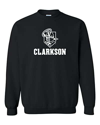 Clarkson University Logo One Color Crewneck Sweatshirt - Black