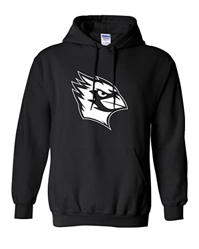 Wesleyan University 1 Color Mascot Hooded Sweatshirt - Black