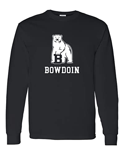 Bowdoin College Polar Bear B Long Sleeve Shirt - Black