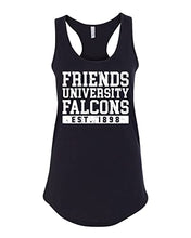 Load image into Gallery viewer, Friends University Block Ladies Tank Top - Black