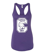 Load image into Gallery viewer, Capital University C Crusaders Ladies Tank Top - Purple Rush