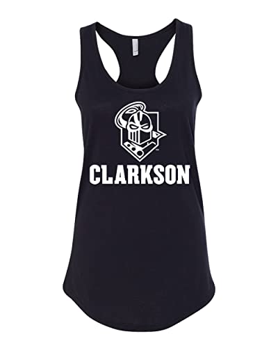 Clarkson University Logo One Color Ladies Tank Top - Black