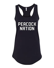 Load image into Gallery viewer, Saint Peter's Peacock Nation Ladies Tank Top - Black