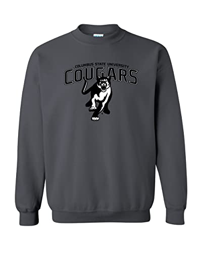 Columbus State University Cougars Grey Crewneck Sweatshirt - Charcoal