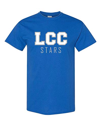 LCC Stars Block Text Two Color T-Shirt - Royal