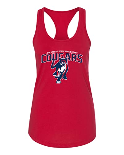Columbus State University Cougars Red Ladies Tank Top - Red