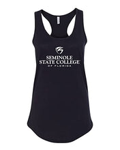 Load image into Gallery viewer, Seminole State College Stacked Ladies Tank Top - Black