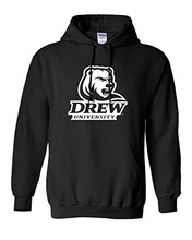 Load image into Gallery viewer, Drew University Stacked Logo Hooded Sweatshirt - Black
