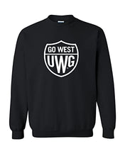 Load image into Gallery viewer, University of West Georgia Go West Crewneck Sweatshirt - Black