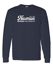 Load image into Gallery viewer, Vintage Newman University Long Sleeve T-Shirt - Navy