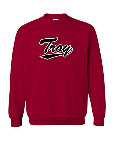 Troy University Scipt Crewneck Sweatshirt - Cardinal Red
