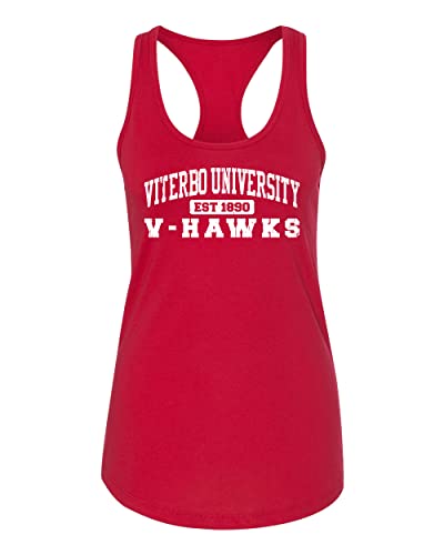 Viterbo University V-Hawks Ladies Tank Top - Red