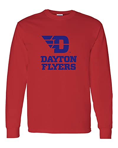 University of Dayton D Dayton Flyers Long Sleeve Shirt - Red